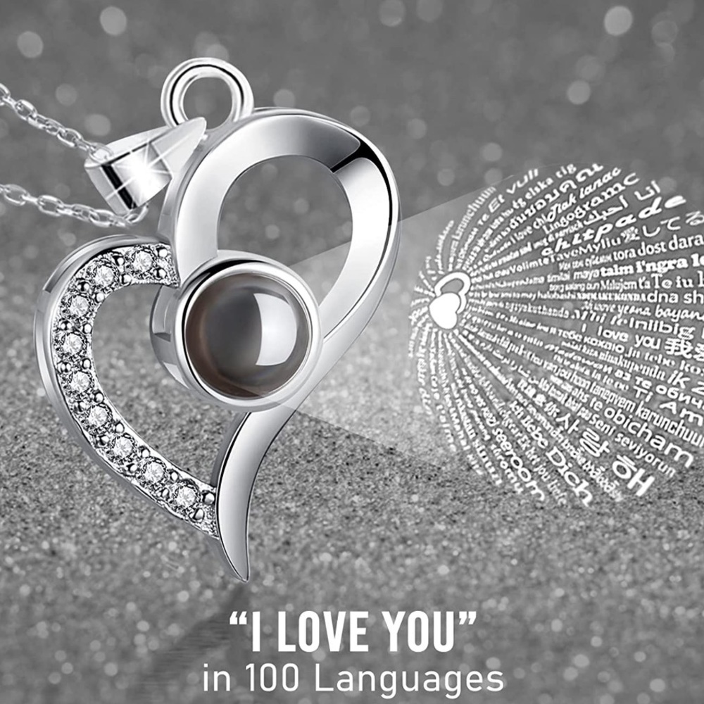 New heart necklace “I love you”